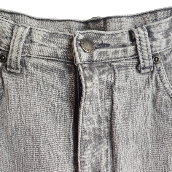Vintage 1980’s PURE JEANSWEAR ACID WASHED Grey Jeans 31x29 Retro Rock Hairband - Picture 3 of 14
